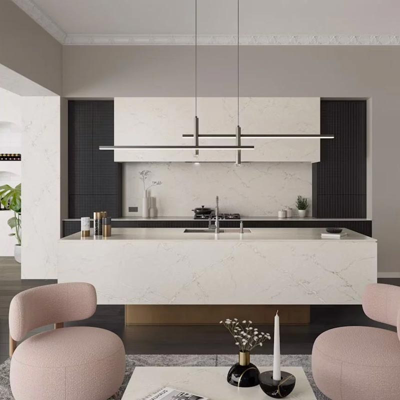 Plan de travail en Quartz Silestone® Versailles Ivory